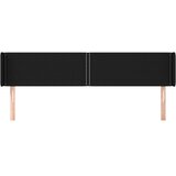 Uzglavlje s ušima crno 163x16x78/88 cm od tkanine | shoptok.hr