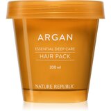 NATURE REPUBLIC Argan Essential Deep Care Hair Pack vlažilna in hranilna maska za poškodovane lase 200 ml | Shoptok.si