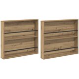  Polica za časopise Zidne 2 pcs Umjetnički hrast 80 x 12 x 70 cm | shoptok.hr