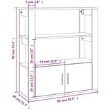  Komoda boja hrasta sonome 80x30x90 cm konstruirano drvo | shoptok.hr