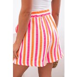Kesi Włoski Women's Striped Cotton Shorts orange | shoptok.hr