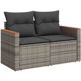  4-dijelni set vrtnih sofa od poliratana s jastucima sivi | shoptok.hr