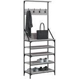  Stalak za odjeću i cipele siva boja hrasta sonome 70x34x184 cm | shoptok.hr
