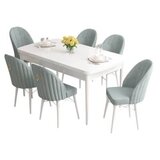 Hanah home set trpezarijski sto i 6 stolica roz white sea green | ePonuda.com