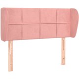 The Living Store vzglavje z ušesi roza 83x23x78/88 cm žamet - vzglavje, (21418876) | Shoptok.si