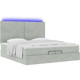 vidaXL okvir kreveta s madracima svijetlosivi 200x200cm baršunasti | shoptok.hr