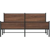 Metalni okvir kreveta bez madraca smeđa boja hrasta 183x213 cm | shoptok.hr