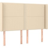  Uzglavlje krem 147 x 16 x 118/128 cm od tkanine | shoptok.hr