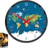  Dječji Zidni sat mapa svijeta | shoptok.hr