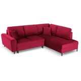 Cosmopolitan Design Crvena baršunasti sklopiva/s prostorom za odlaganje kutna garnitura (s desnim kutom/u obliku slova L) Kyoto – | shoptok.hr