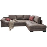 MID.YOU Sedežna Garnitura Alvito, Rjava, Siva, Žamet, Ležišče | Shoptok.si