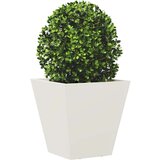 vidaXL Vrtne sadilice 2 kom bijele 30x30x30 cm čelične | shoptok.hr