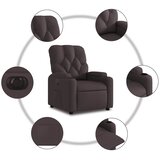  Električni naslonjač od tkanine tamnosmeđi | shoptok.hr