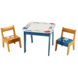 Kinder Home Dječji stol s 2 stolca, dvostrani, za crtanje i za slaganje konstrukcijskih kockica tipa LEGO | shoptok.hr