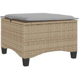 vidaXL Vrtni stolčki z blazinami 2 kosa Bež 55x55x36 cm Poly Rattan | Shoptok.si