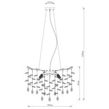 Globo 64138H1G - Visilica na sajli QUEENA 8xE14/40W/230V zlatna | Eponuda.com