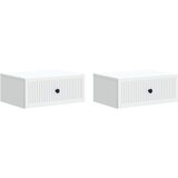  Noćni ormar 2 pcs Bijela 49 x 34,5 x 20 cm Konstruirano drvo | shoptok.hr
