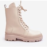 Boto Women's Workery Boots Eco Leather Light Beige Irande | Shoptok.si