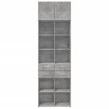 Ormarić za pohranu boja betona 70x42,5x225 cm konstruirano drvo | shoptok.hr