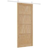  Klizna vrata Prirodna i bijela 86 x 211 cm Masivna borovina | shoptok.hr