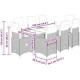 vidaXL 9-dijelni vrtni bistro set od poliratana s jastucima bež | shoptok.hr