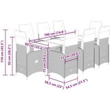 vidaXL vrtna bistro garnitura 9-delna z blazinami bež poli ratan, (21316310) | Shoptok.si