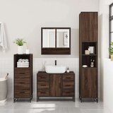 vidaXL 3-dijelni set kupaonskog namještaja boja smeđeg hrasta drveni | shoptok.hr