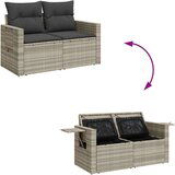 vidaXL 4-dijelni set vrtnih sofa s jastucima svijetlosivi poliratan | shoptok.hr