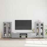  Set TV komoda FLORIN 3 pcs Siva Sonoma Konstruirano drvo | shoptok.hr