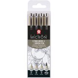  Komplet tehničnih pisal Sakura Pigma Micron 3 fineliners a brush pen | RABLJENO Cene