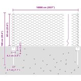  Ograjni stebri 11 kosov U-kanal 60 cm pocinkano jeklo, Šesterokotna ograja 0.6x100 m pocinkano jeklo | Shoptok.si