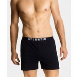 Atlantic 2-PACK Loose men's boxer shorts blue/navy Cene