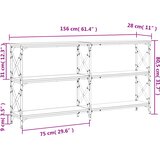  Konzolni stol boja hrasta 156 x 28 x 80,5 cm konstruirano drvo | shoptok.hr