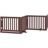 vidaXL Vrata za pse s vratašcima 10 panela sklopiva 800 cm drvo topole | shoptok.hr
