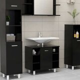Maison Chic Kopalniška omarica - Kopalniški kabinet črna 60x32x53,5 cm iverna plošča, (21795008) | Shoptok.si