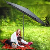 Vilde 489347 pravokotni vrtni dežnik 200 × 125 cm, nastavljiv naklon, UPF 30+ – siva | Shoptok.si