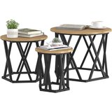  Ugolni bočni stol 3 pcs Umjetnički hrast | shoptok.hr