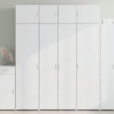Ormarić za pohranu bijeli 80 x 42,5 x 225 cm konstruirano drvo | shoptok.hr