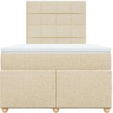 vidaXL Krevet box spring s madracem krem 120 x 190 cm od tkanine | shoptok.hr
