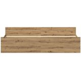  Krevetna konstrukcija Umjetnički hrast 203 x 203 x 50 cm | shoptok.hr