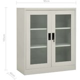 vidaXL uredski ormarić svjetlosivi 90 x 40 x 105 cm čelični | shoptok.hr