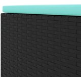  6-dijelna vrtna garnitura od poliratana s jastucima crna | shoptok.hr
