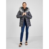 Orsay Dark gray Ladies Winter Quilted Jacket with Strap - Women Cijene