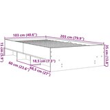  Okvir kreveta bez madraca boja hrasta sonome 100x200 cm drveni | shoptok.hr