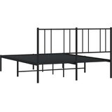  Metalni okvir za krevet s uzglavljem crni 120x190 cm | shoptok.hr