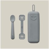Interbaby set silikonskog pribora za jelo Petrol Grey Cijene