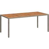  Vrtni stol od poliratana i bagremovog drva 190x90x75 cm sivi | shoptok.hr