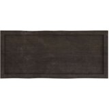 vidaXL Mizna plošča temno siva 100x40x6 cm obdelana trdna hrastovina | Shoptok.si