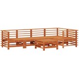  Set lounge namještaja za vrt 6 pcs Vosak Smeđa Masivna borovina - Vosak smeđa bor | shoptok.hr