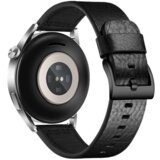 INF Pristen usnjen pašček za uro 20 mm za pametne ure Huawei & Samsung Black 20 mm, (21402561) | Shoptok.si